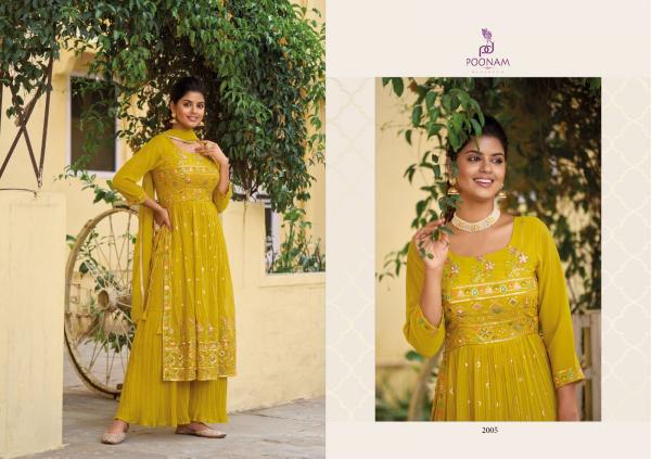 Poonam Khwaab Party Wear Georgette Kurti With Bottom Dupatta Collection